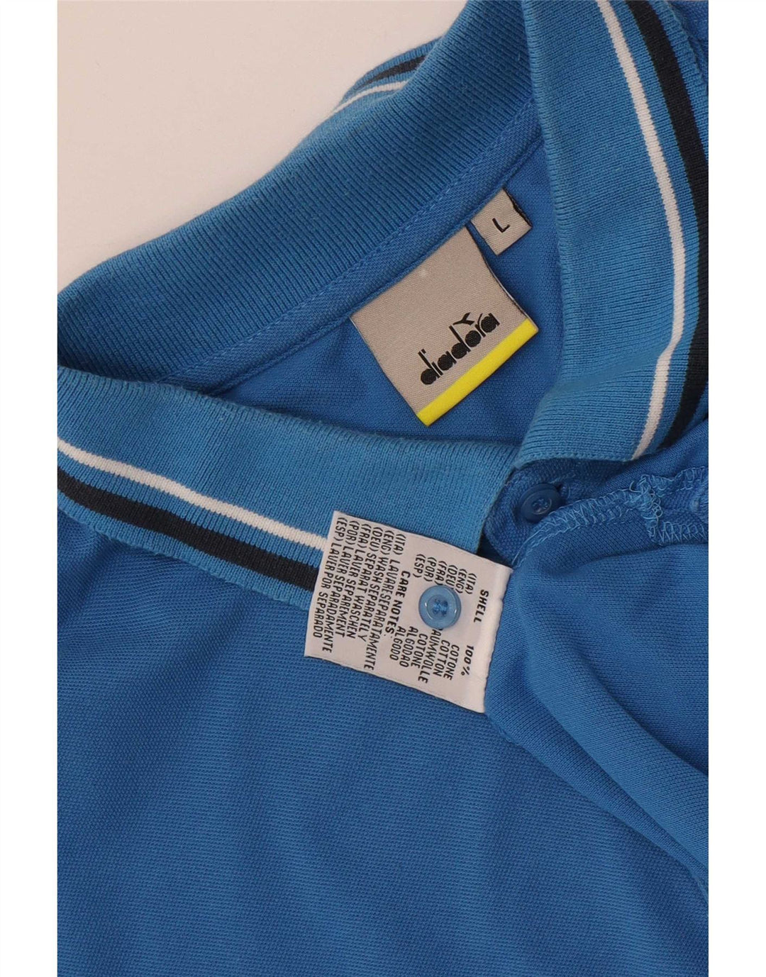 Polo Diadora Uomo Large Blu Cotone