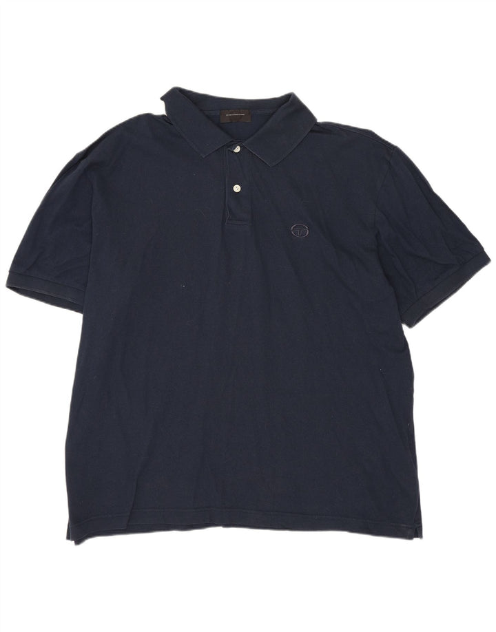 SERGIO TACCHINI Polo Uomo IT 52 Large Blu Navy Cotone