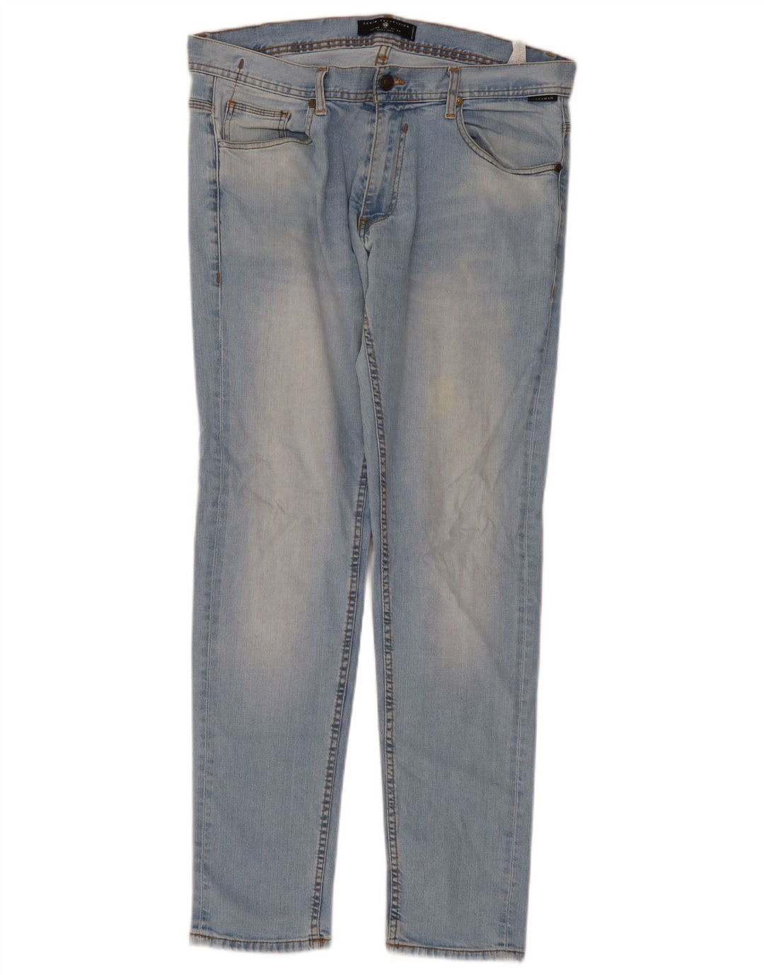 Jeans slim da uomo Zara EU 46 XL W36 L32 Blu