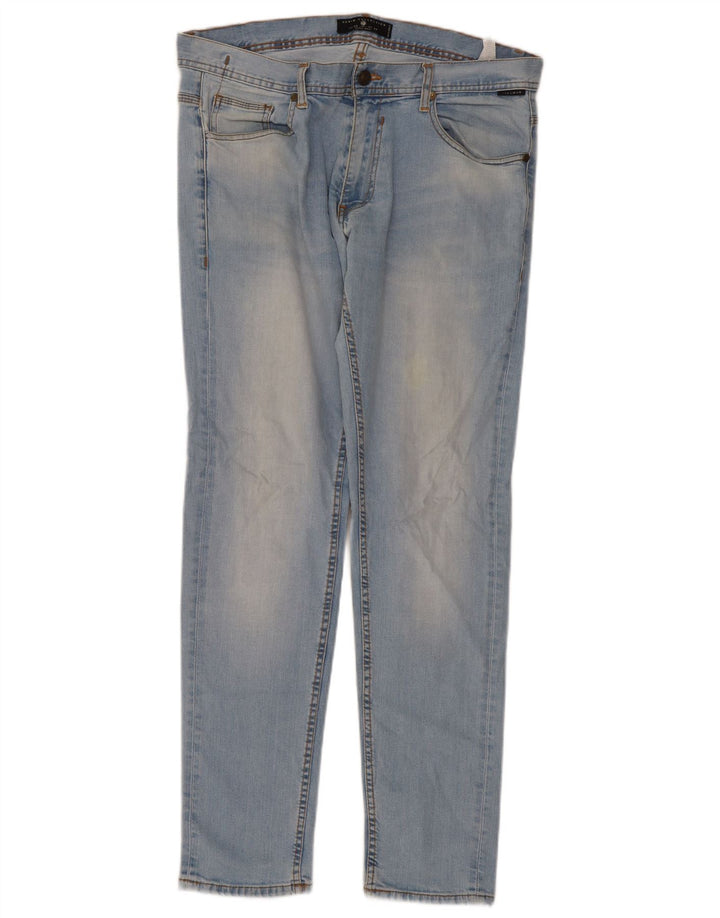 Jeans slim da uomo Zara EU 46 XL W36 L32 Blu