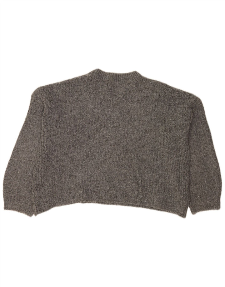 Maglione maglione girocollo oversize da donna Marks & Spencer UK 16 grande grigio