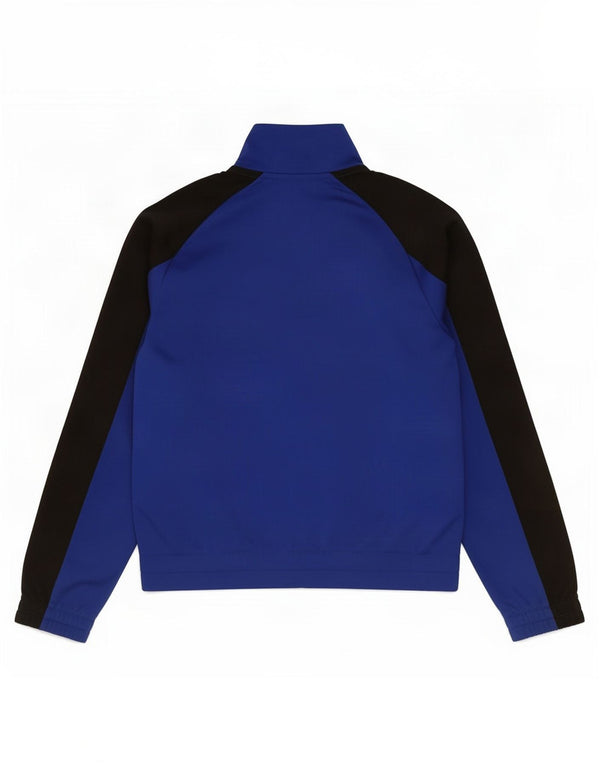 Puma Boys Graphic Tracksuit Top Jacket 7-8 Years Blue Colourblock Polyester