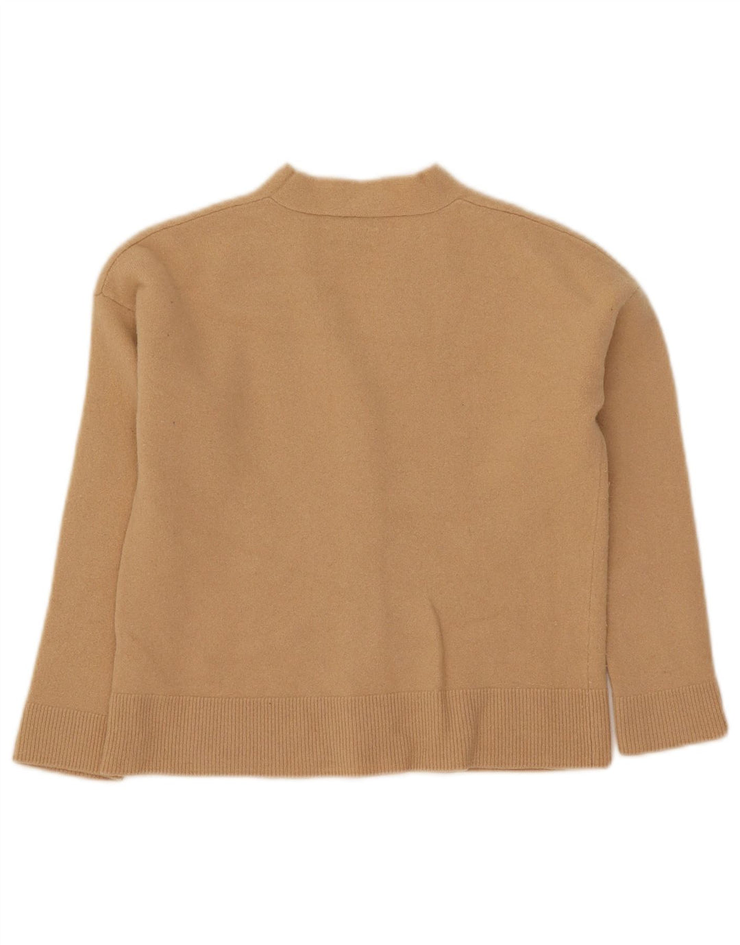 Massimo Dutti Maglione cardigan corto da donna UK 12 Lana beige medio