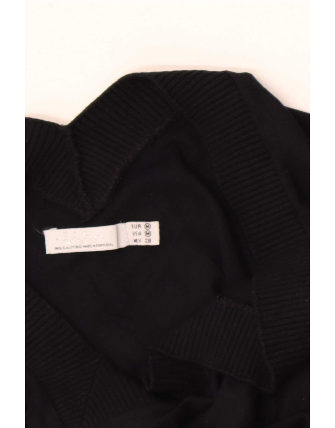 Maglione Zara da donna a maniche corte con scollo a V UK 14 medio nero