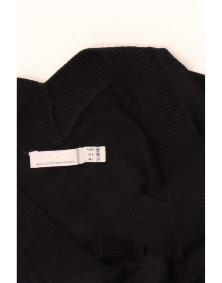 Maglione Zara da donna a maniche corte con scollo a V UK 14 medio nero
