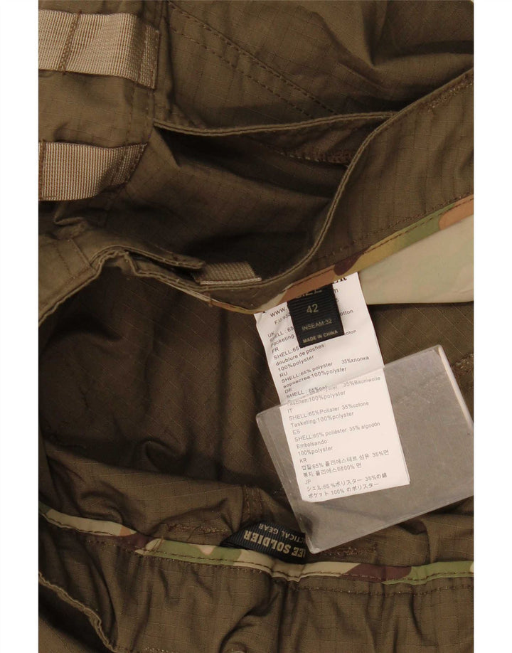Pantaloni cargo slim da uomo Free Soldier W42 L33 poliestere kaki