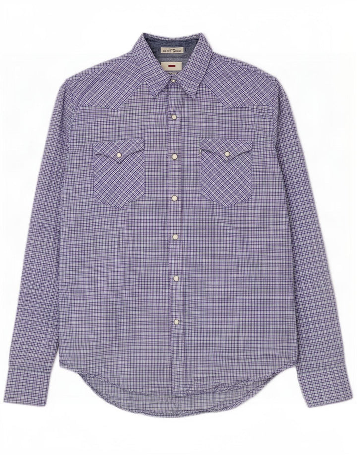 Camicia Levi's da uomo slim fit in cotone a quadri grandi blu