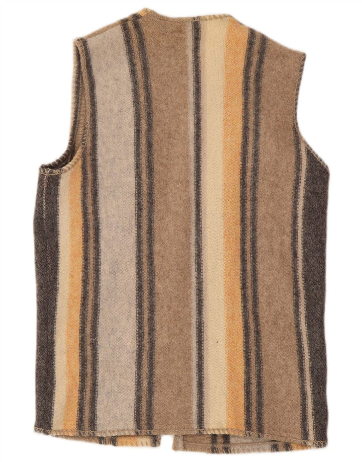 Maglione cardigan senza maniche da donna Benetton UK 16 grande lana multicolore