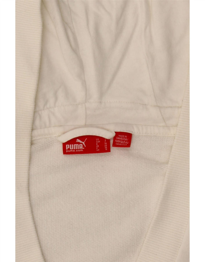 PUMA Womens Hoodie Jumper UK 10 Small White Vintage Puma and Second-Hand Puma from Messina Hembry 
