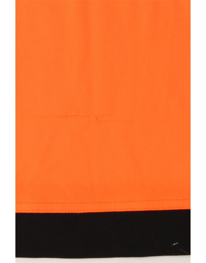 T-shirt Adidas Climalite da uomo Top Small Arancione Colourblock in poliestere