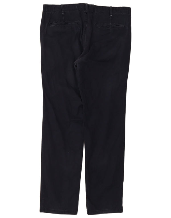 Gap Mens Straight Chino Trousers W36 L32 Navy Blue Cotton