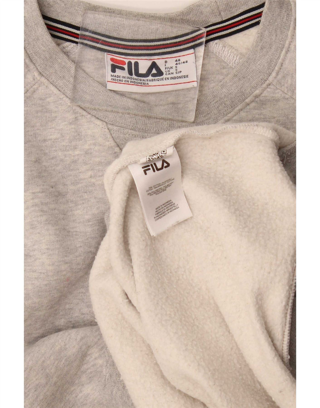 Fila Felpa Uomo Maglione Piccolo Cotone Grigio