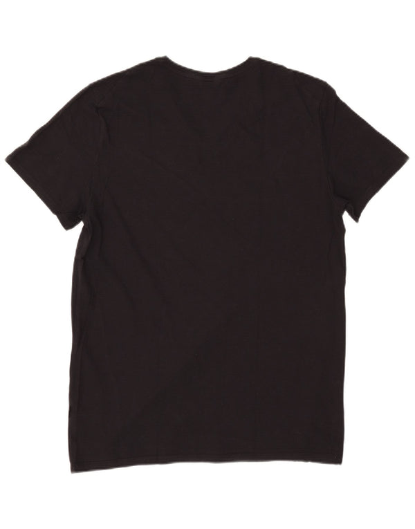 Calvin Klein Uomo Slim Fit T-shirt Top Large Nero in cotone