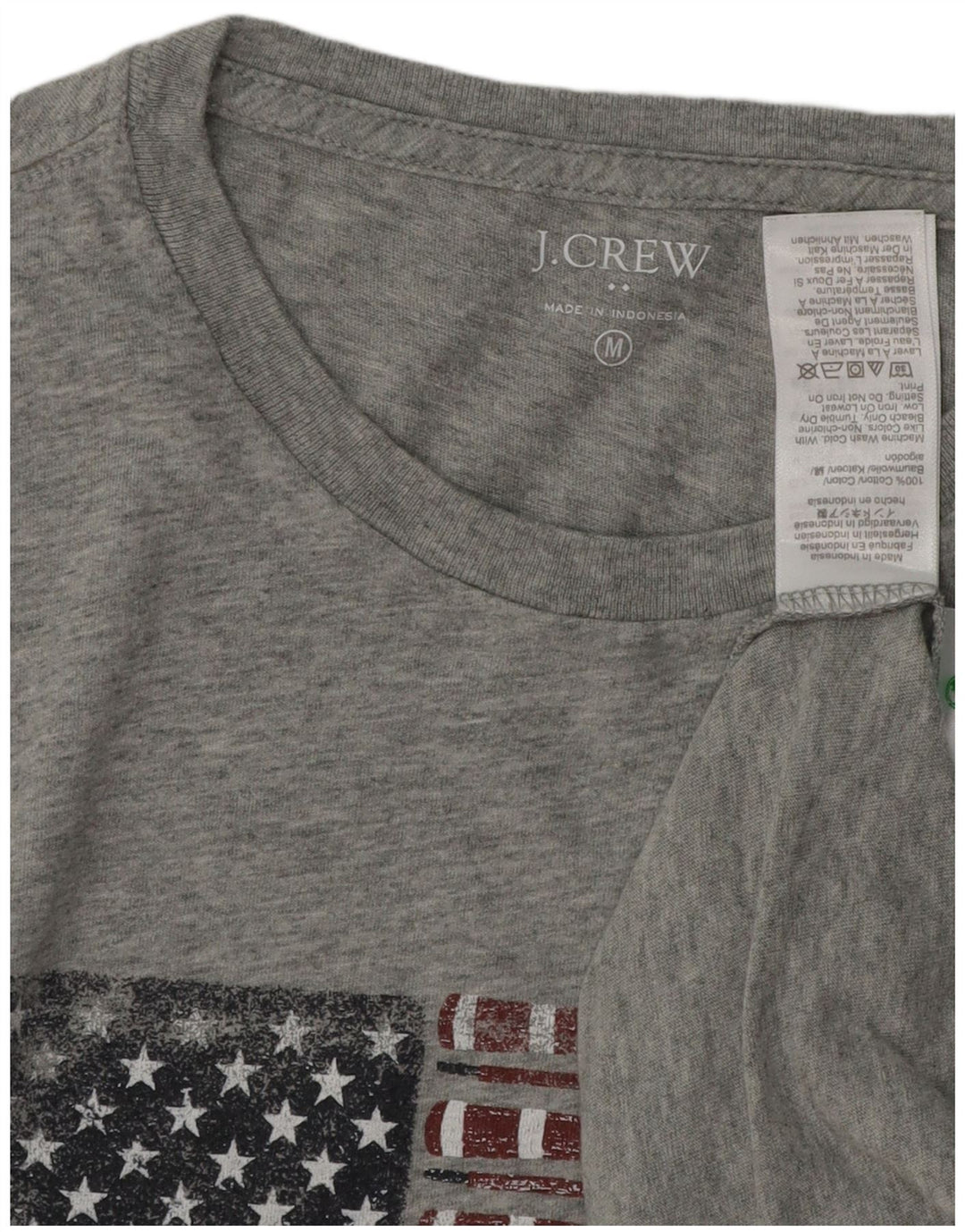 J. CREW T-shirt grafica da uomo in cotone grigio medio