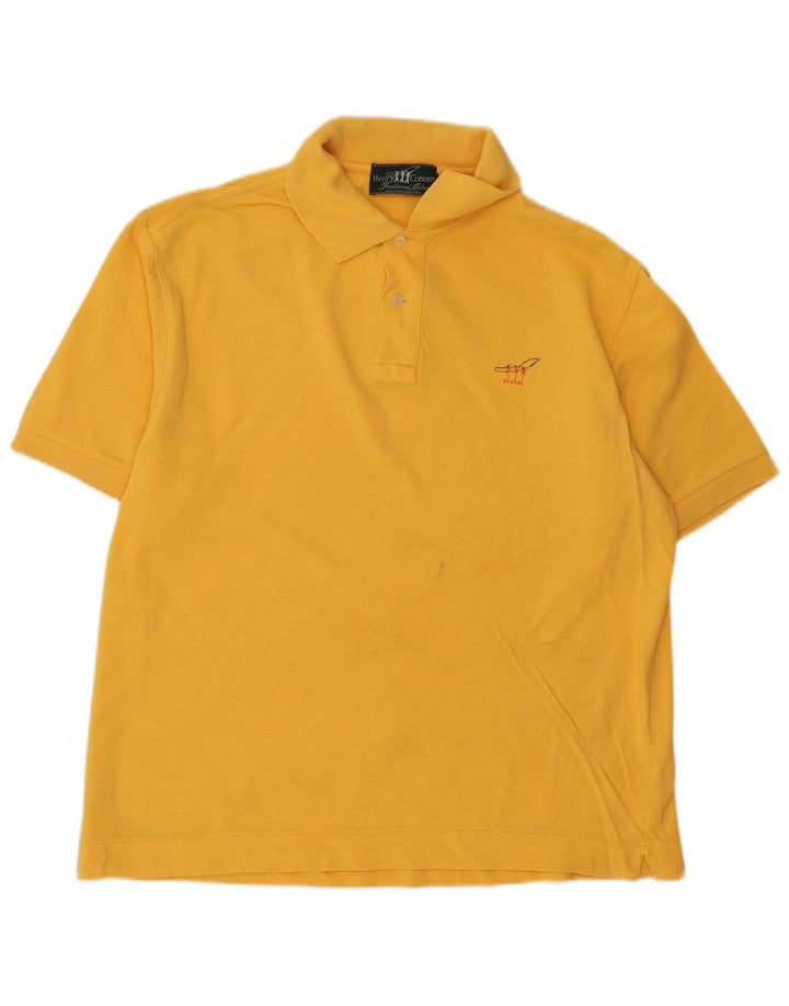 Polo da uomo HENRY COTTONS grande in cotone giallo
