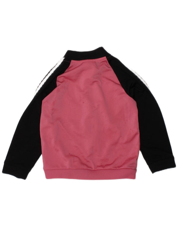 ADIDAS Baby Boys Tracksuit Top Jacket 12-18 Months Pink Colourblock