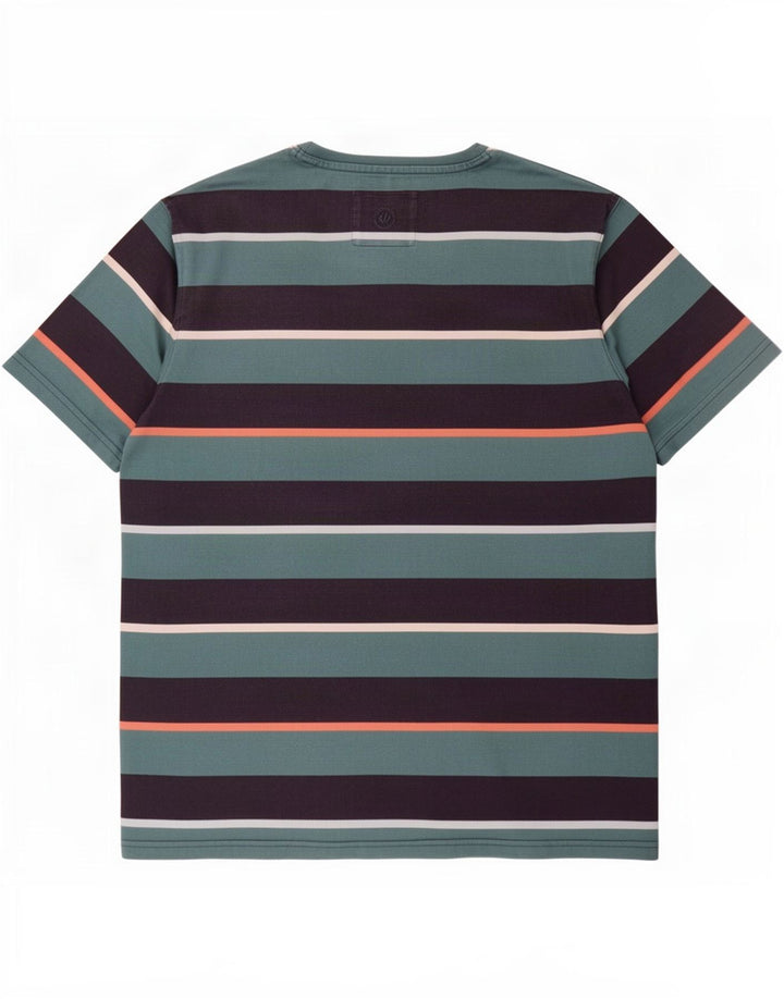 T-shirt da uomo Fat Face Top 2XL cotone a righe blu