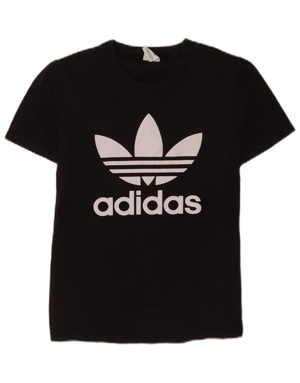 T-shirt grafica da donna Adidas Top UK 10 piccola nera