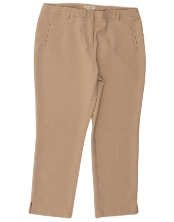Pantaloni corti dritti da donna Monsoon UK 14 Medium W32 L24 Cotone beige