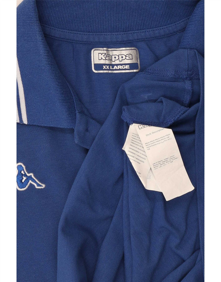Polo Kappa Uomo 2XL Cotone Rigato Blu