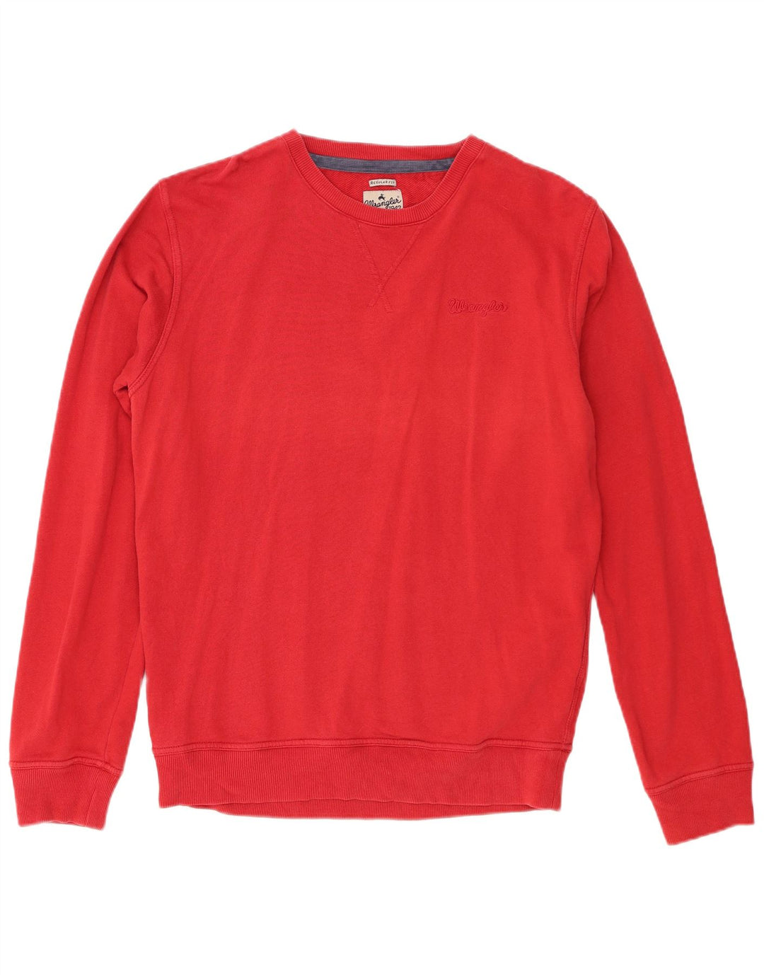 Felpa Wrangler da uomo con vestibilità regolare, in cotone rosso medio
