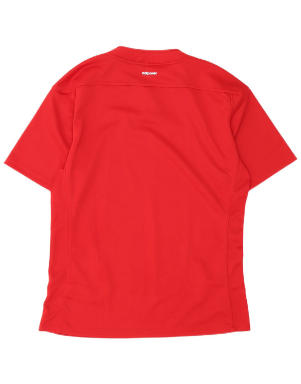 Adidas Uomo Climacool T-shirt Top Large Rosso Poliestere