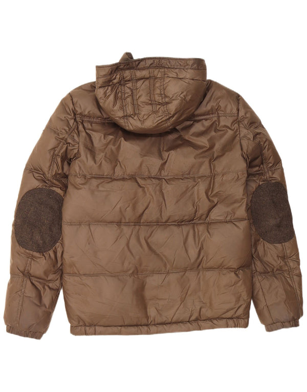 Giacca imbottita con cappuccio da uomo Guess UK 34 XS poliestere marrone