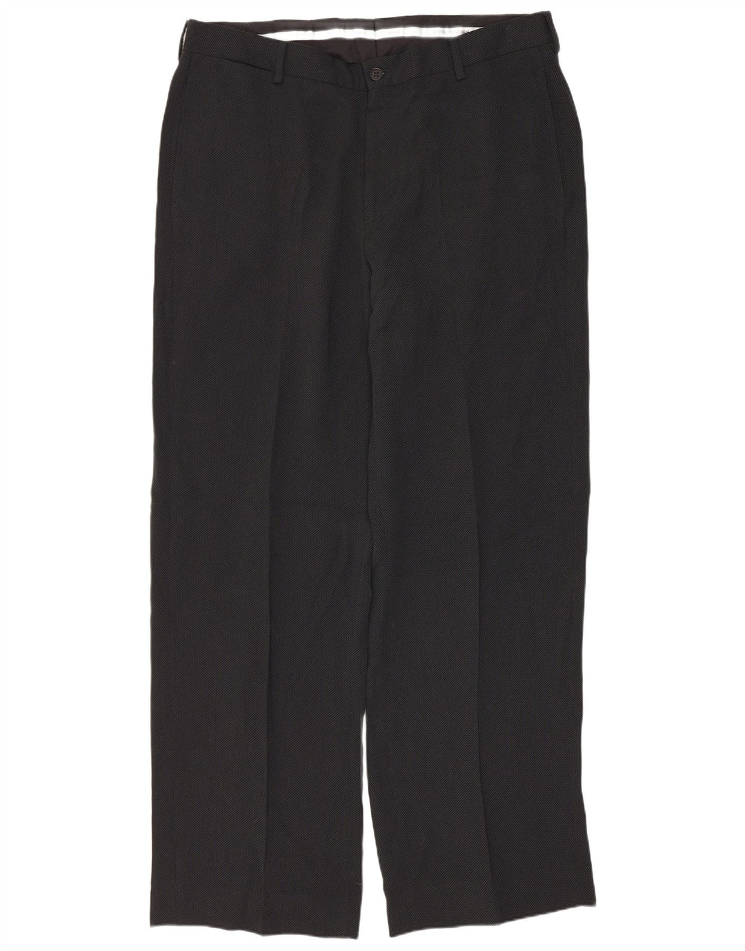 EMPORIO ARMANI Pantaloni da Abito Dritti Uomo W36 L32 Gessato Nero