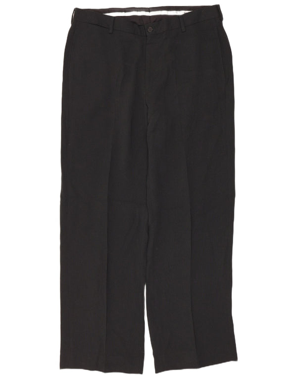 EMPORIO ARMANI Pantaloni da Abito Dritti Uomo W36 L32 Gessato Nero
