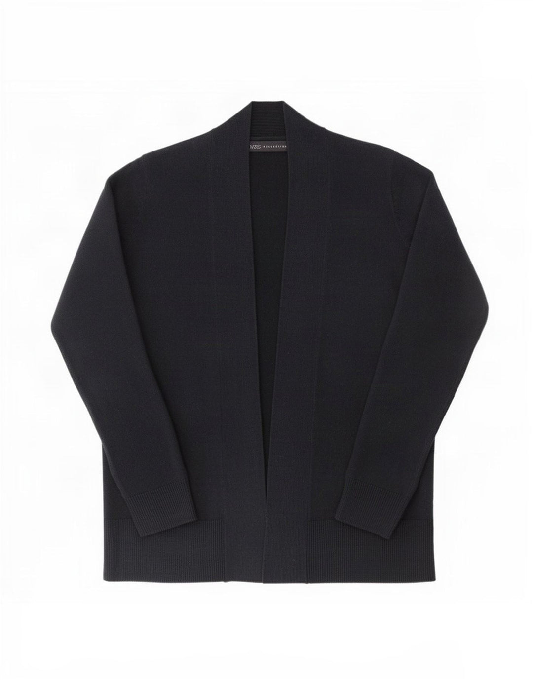 Maglione cardigan aperto da donna Marks & Spencer UK 14 Acrilico blu navy medio