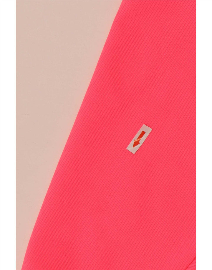 Maglione con cappuccio e zip oversize corto da donna Zara UK 14 Poliestere rosa medio