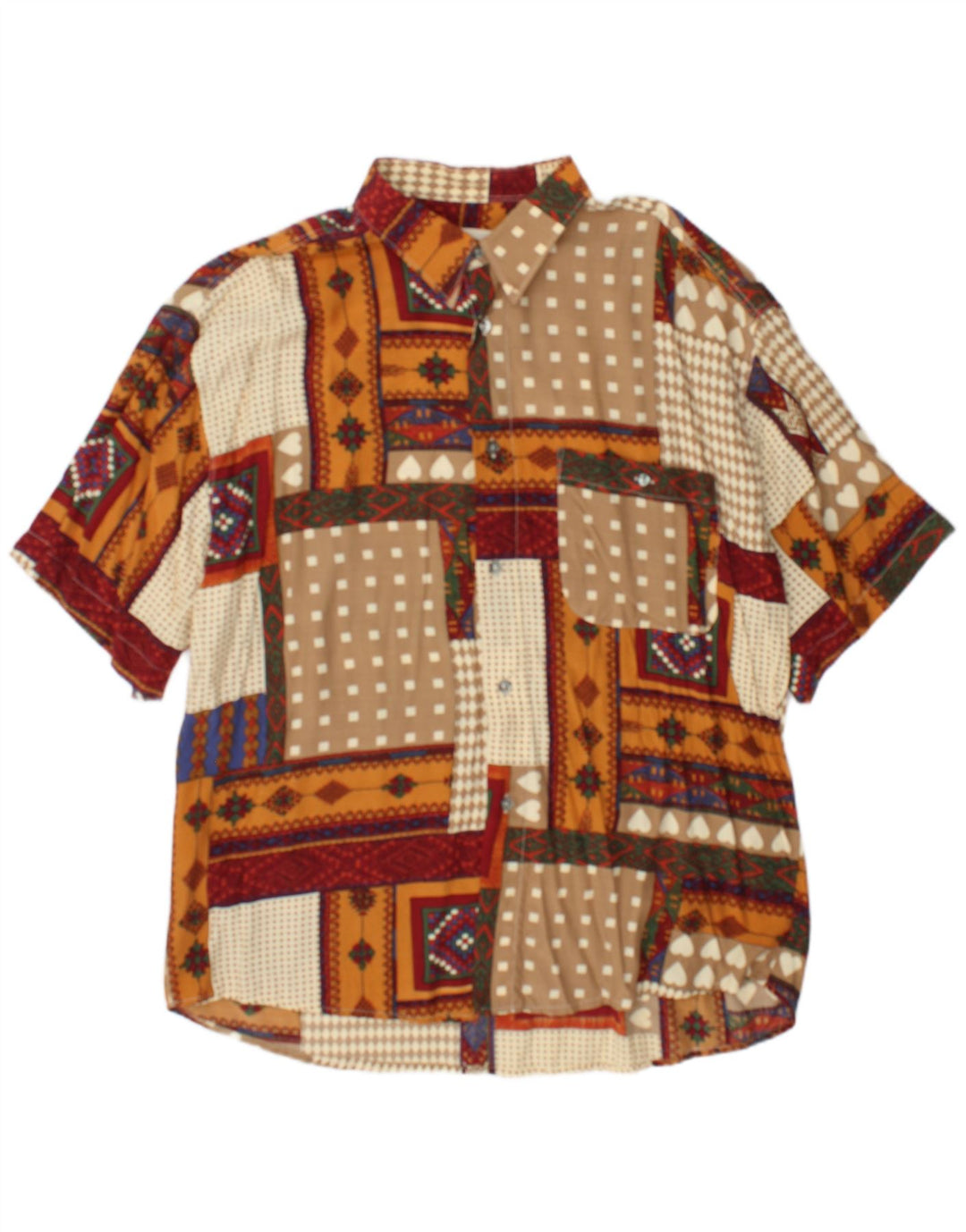 Camicia da uomo a maniche corte Tipo' S XL Patchwork multicolore