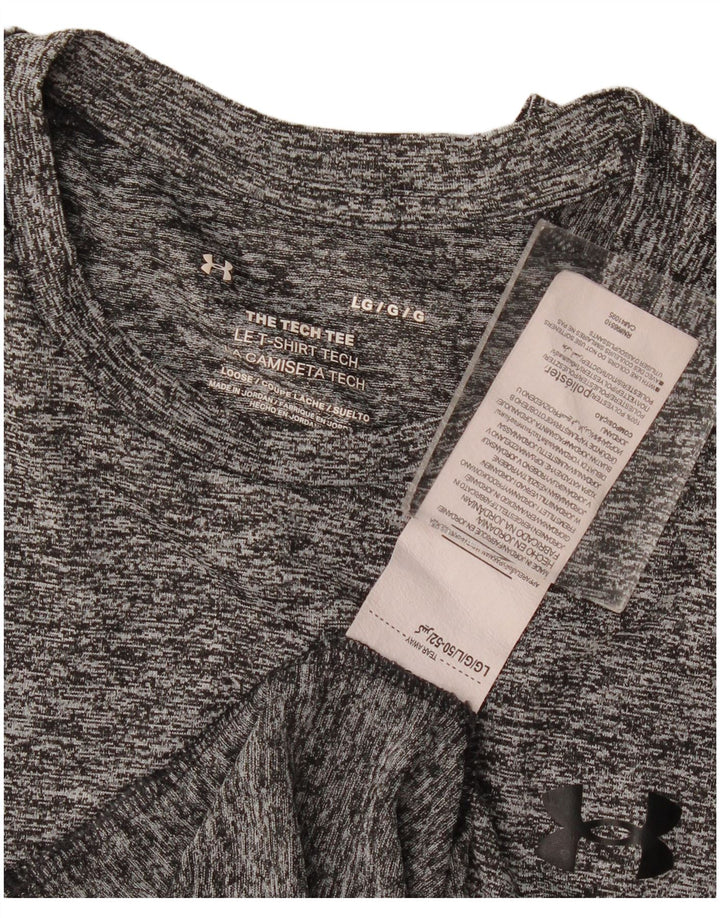 T-shirt da uomo Under Armour Top grande in poliestere chiazzato grigio
