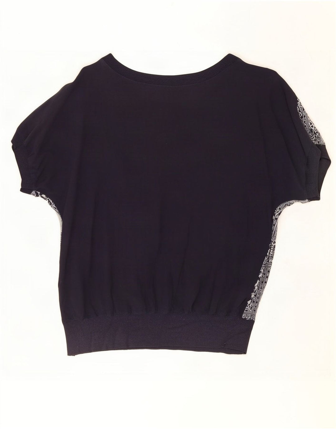 Camicetta oversize da donna di Diana Bentall Top UK 16 Grande patchwork blu navy