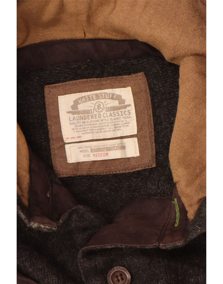 Maglione con cappuccio da uomo White Stuff in lana grigio medio