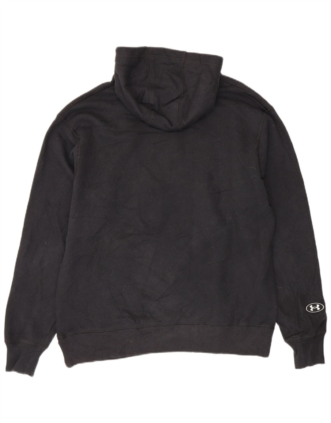 Felpa con cappuccio grafica da uomo Under Armour, cotone nero medio