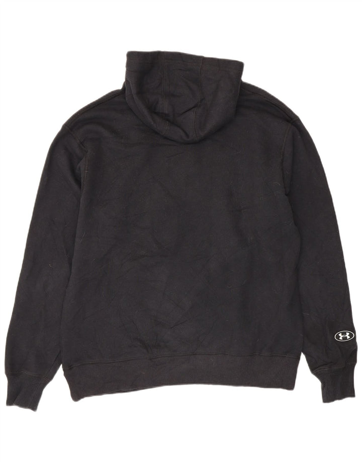 Felpa con cappuccio grafica da uomo Under Armour, cotone nero medio