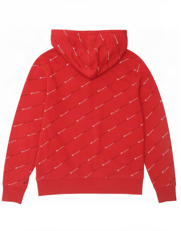 Felpa con cappuccio grafica da donna Champion UK 16 grande cotone rosso