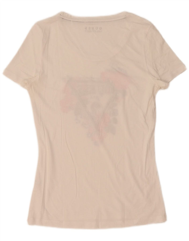 T-shirt grafica da donna Guess Top UK 12 Medium White