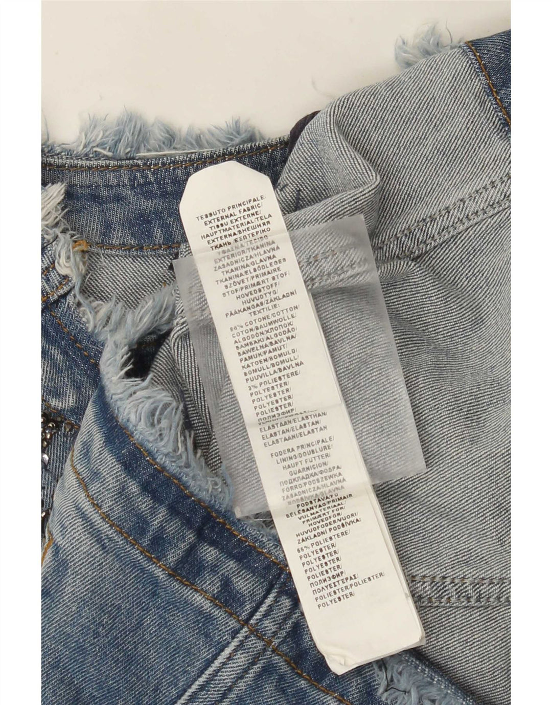 Giacca in denim corta da donna Liu Jo UK 8 piccola in cotone blu
