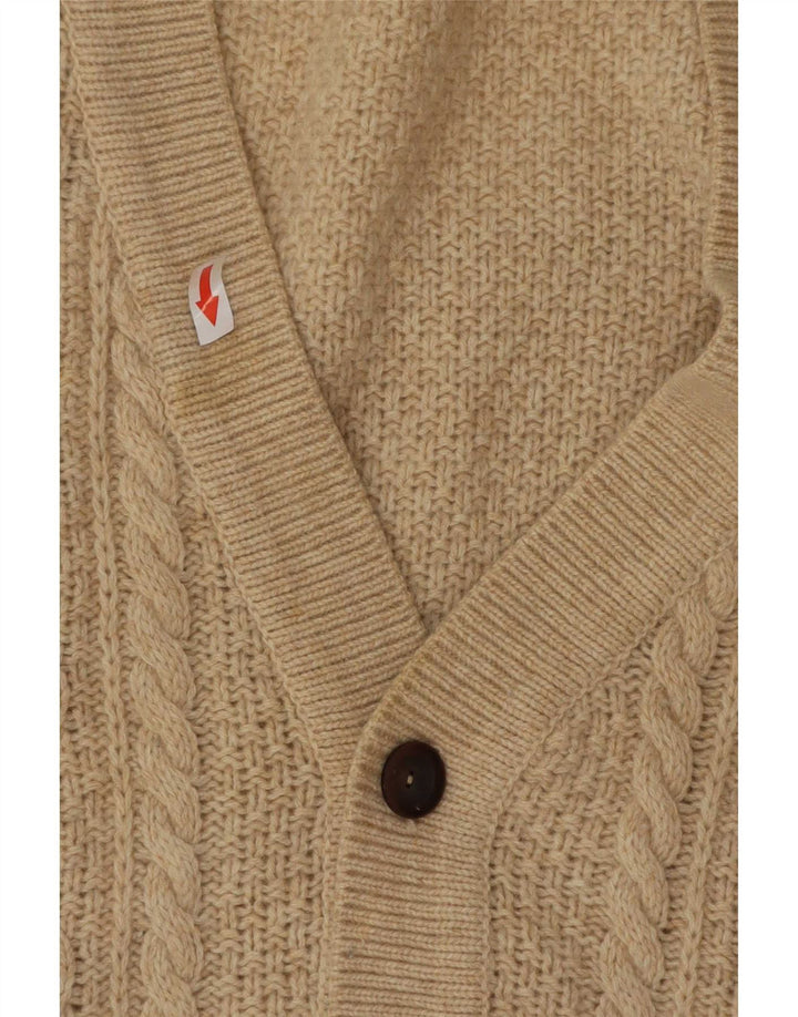 Maglione cardigan da uomo Think Pink IT 48 Lana d'agnello beige medio