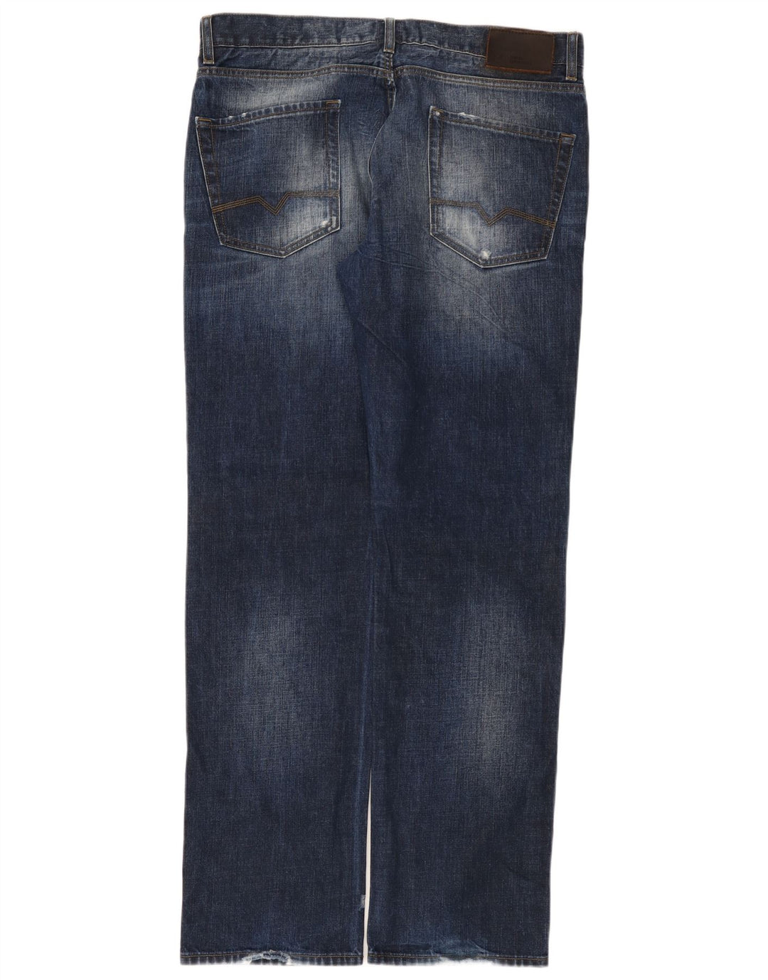 Jeans dritti vestibilità regolare da uomo Boss Orange W38 L34 cotone blu