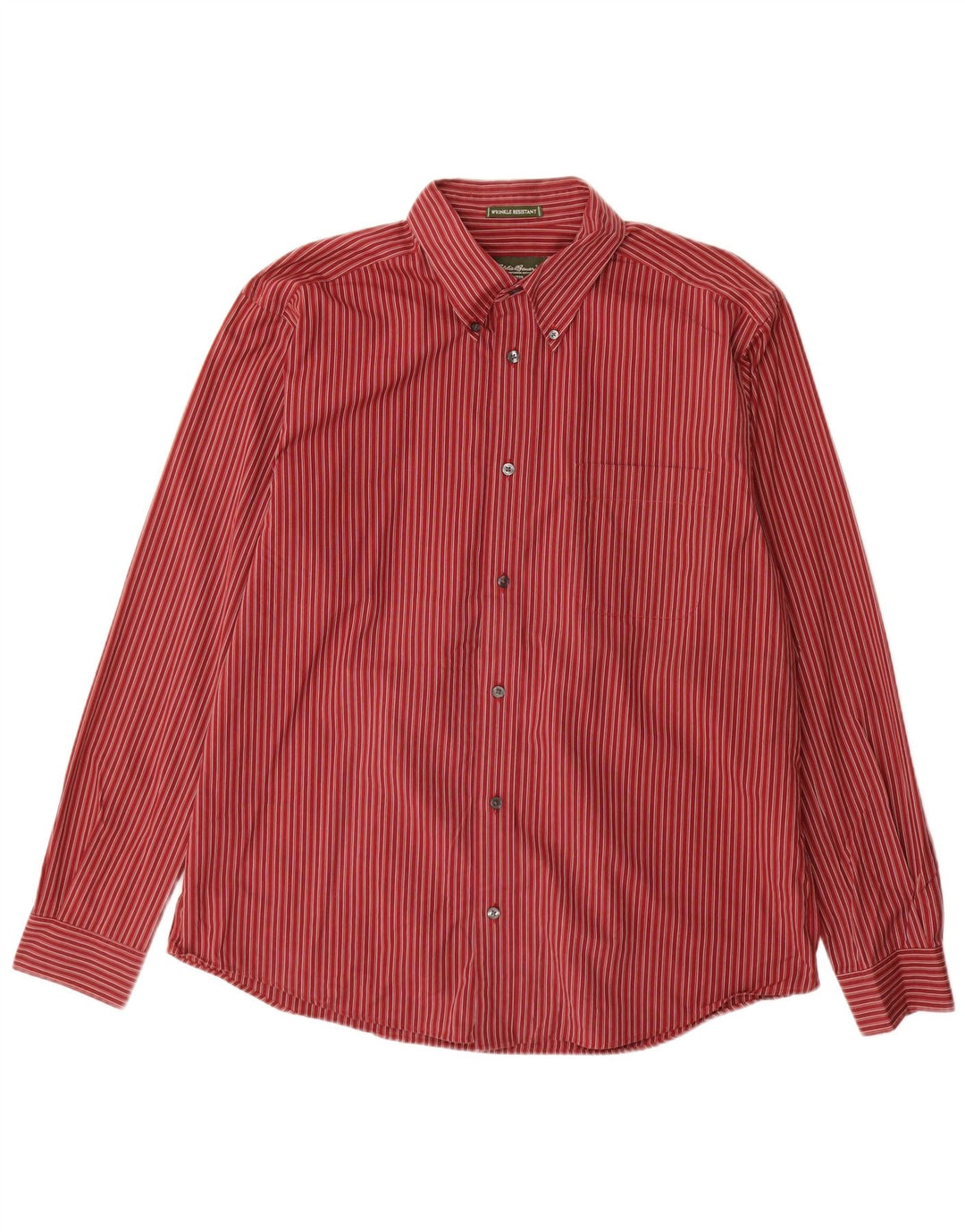 Camicia da uomo EDDIE BAUER grande cotone gessato rosso