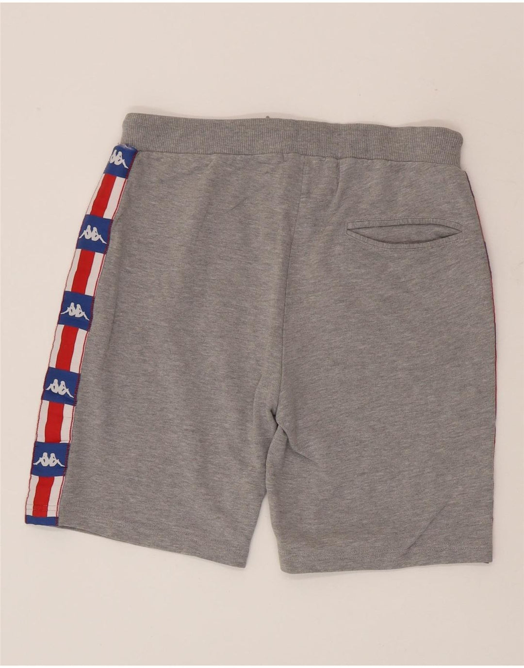 Pantaloncini sportivi grafici da uomo Kappa in cotone color block grigio medio