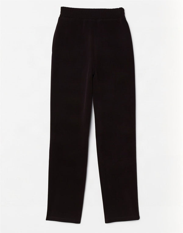Pantaloni da tuta da donna in velluto Guess UK 10 piccoli poliestere nero