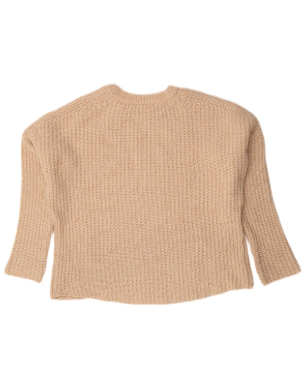 Maglione girocollo oversize da donna Zara UK 14 Beige medio