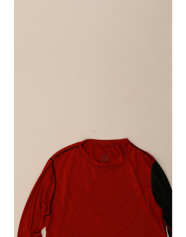 NIKE Womens T-Shirt Top UK 14 Large Red Colourblock Polyester Vintage Nike and Second-Hand Nike from Messina Hembry 