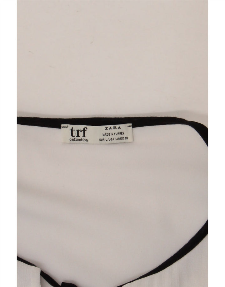 Camicetta da donna Zara Top UK 16 grande bianca