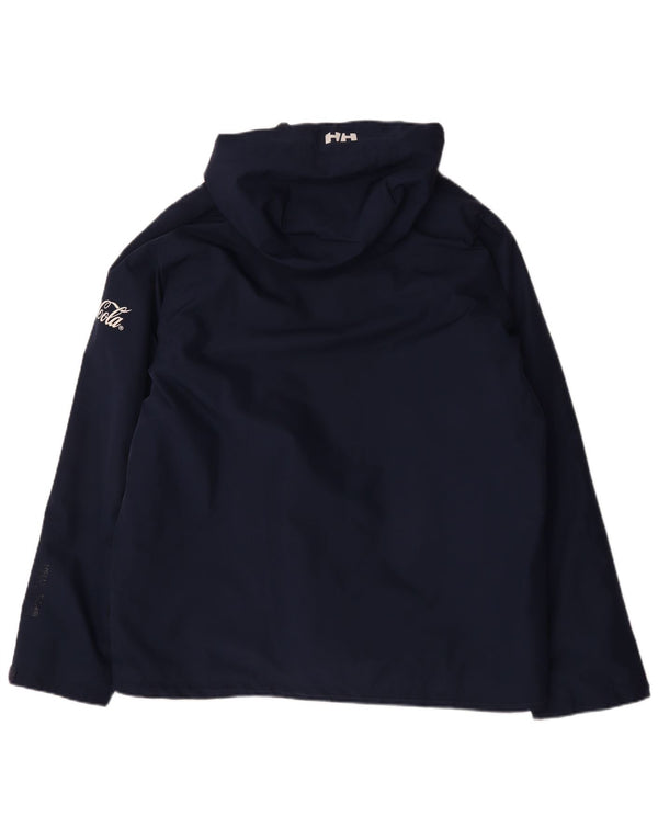 Giacca a vento con cappuccio da uomo Helly Hansen UK 42 XL poliestere blu navy