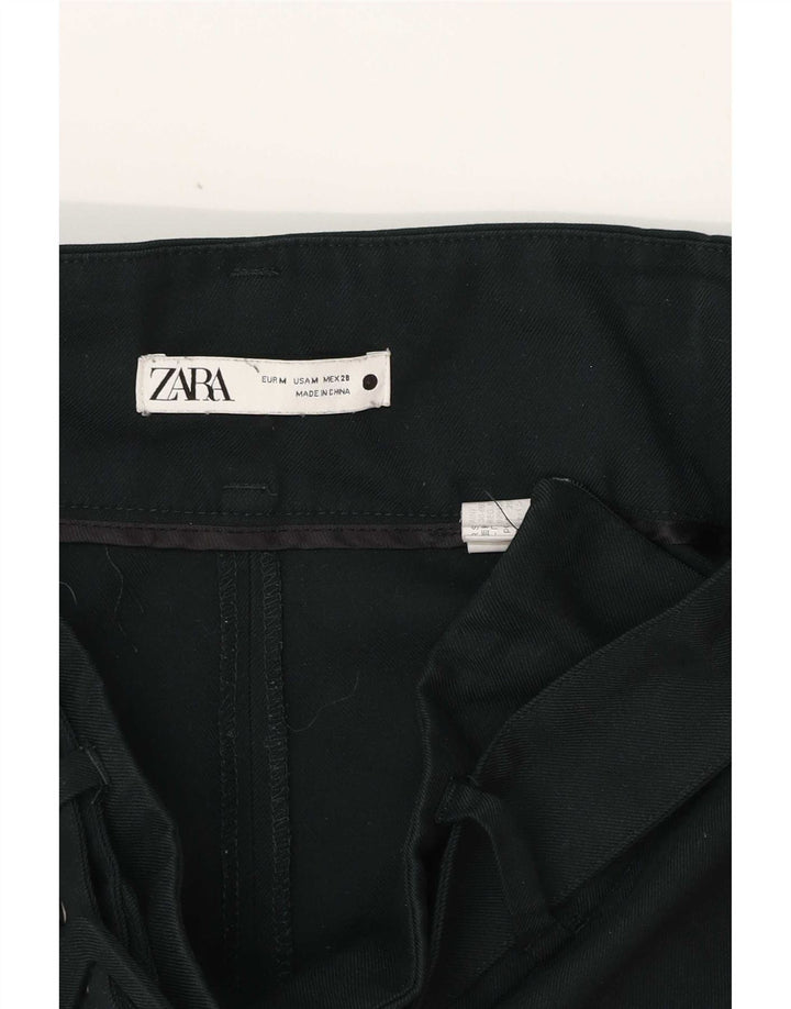 Pantaloni corti da donna Zara a gamba larga medi W30 L25 poliestere verde
